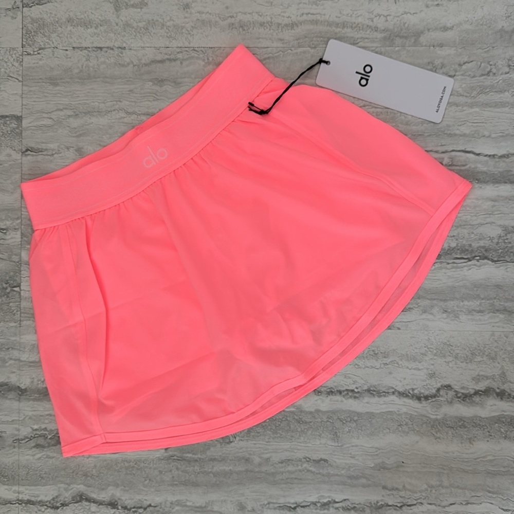 🩷ALO🩷 NEON BUBBLEGUM Match Point Tennis Skirt - Picture 4 of 6